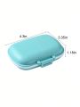 1pc Portable Wheat Straw Pill Box, 8-compartment Sealed Waterproof Moisture-proof Storage Box Material