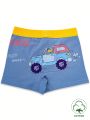 6pcs/Set Young Boys' Cartoon Car Print Seamless Underpants