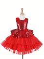 Little Girls' Sparkly Tulle Dress With 3d Flower Decorations