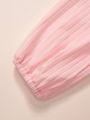 Baby Girls' Color Block Ruffle Detail Long Sleeve Romper