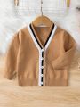 Baby Boys' Striped Cardigan With Button Front