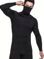 Men's Solid Color High Neck Thermal Top