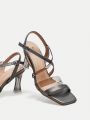 SHEIN BIZwear Fashionable Women's Transparent High Heel Sandals