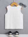 Boys' Casual Cartoon Pattern Camisole Suitable For Summer
