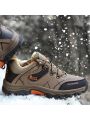 New Outdoor Hiking Shoes With Warm Inner Lining, Men's Winter Fashion Shoes For Outdoor Sports