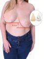 6pcs Women's Non-woven Gourd-shaped Breast Sticker Nipple Cover