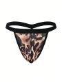 Men's Leopard Print Thong Underwear