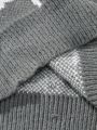 Manfinity Sporsity Men's Patterned Drop Shoulder Sweater