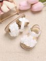 Infant Girls Flower Decor Ankle Strap Sandals