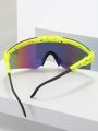 1pc Men's Plastic Colorful Ski Goggles Cycling Sport Fashion Eyewear For Outdoor Activities