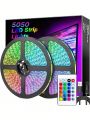 1set Rgb Led Strip Light (90 Leds Or 300 Leds Smd5050, 24-key Ir Remote Control, Usb Powered) For Bedroom, Living Room And Holiday Parties Atmosphere Decorations (no Box)