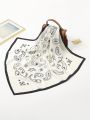 1pc Lady's Printed Scarf With Cashew Pattern, Suitable For Daily Wear And Head Wrapping