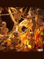 JOYIN 10 PCS 16 Inches Halloween Hanging Skeletons Full Body Skeletons Realistic Human Plastic Bones with Posable Joints for Halloween Indoor Outdoor Party Decor, Graveyard Decorations