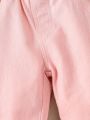 Young Girl Elastic Waist Casual Simple Denim Pants