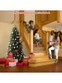 Costway 6ft Pre-lit Hinged Christmas Tree w/ Remote Control & 9 Lighting Modes