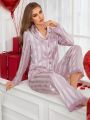 Striped Jacquard Pajama Set