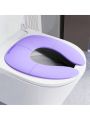 Travel Potty Seat for Toddler, SKYROKU Portable & Reusable Seat Cover, 6 Point Anti Slip System, Perfect Solution for Sliding, Travel bag Available(Purple)