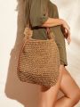 SHEIN VCAY Minimalist Woven Women's Crossbody Bag