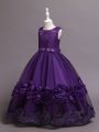 Girls' Mesh Ruffle Heavy Dress Hem Noble Party Princess Gown For Teenagers