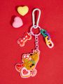 SCOOBY-DOO X SHEIN 1pc Cartoon Heart Shaped Keychain