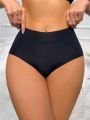 Solid Ribbed Knit Panty
