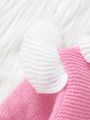 Infant's Love Heart Patterned Ruffle Edge Sweater Jumpsuit