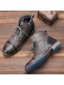 Men's Stylish And Comfortable Lace-up Moto Boots