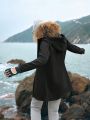 In My Nature City Outdoor Women's Long Softshell Waterproof Breathable Hooded Jacket