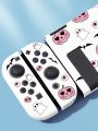 1pc Cute Pumpkin Ghost Design Full-cover Painting Silicone Shockproof Protective Case For Switch