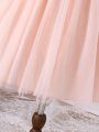 Teen Girls' Daisy Printed Tulle Puff Skirt Princess Dress