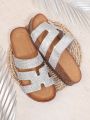 Ladies' Simple And Fashionable Thick-soled Slippers