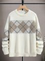 Manfinity Men's Geometric Drop Shoulder Sweater