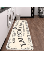 1pc Flannel Laundry Room Carpet, Letter Printed Non-slip Dirt Resistant Mat For Home Bathroom And Laundry Room Decoration