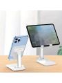 1pc White Foldable Lazy Tablet/phone Desktop Stand Supporting All Devices