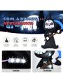 Costway 6 FT Halloween Inflatable Ghost Outdoor Blow Up Decoration w/ LED Lights
