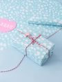 SHEIN Basic living 5pcs Sky Blue Love Heart Valentine'S Day Mother'S Day Birthday,Anniversary,HolidayGiuft, Gift Box Decoration, Gift Wrapping Paper, Easy-To-Cut