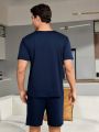 Men'S Casual Printed Short Sleeve Pajama Set