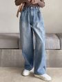 FRIFUL Studded Detail Washed Denim Jeans