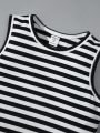 SHEIN Kids EVRYDAY Young Boy 3pcs/Set Comfortable Letter Patched Casual Tank Top