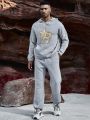 Men's Star Printed Hoodie And Sweatpants Sports Tracksuit