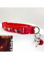 Adjustable Pet Collar With Detachable Bell For Female/male Kitten