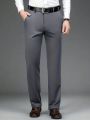 SHEIN Men Solid Suit Pants Without Belt