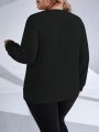 SHEIN Essnce Women's Plus Size Two-piece Sweatshirt Set
