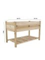 Raised Garden Bed Planter Box with Legs & Storage Shelf Wooden Elevated Vegetable Growing Bed for Flower/Herb/Backyard/Patio/Balcony 48.5x30x24.4in(colourless)