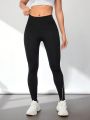 Women's Sports Leggings With Mesh Patchwork