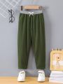 SHEIN Kids EVRYDAY Toddler Boys' Casual Loose Fit Running Sweatpants