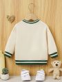 SHEIN Baby Boys' Oversized Sweatshirt With Letter Print