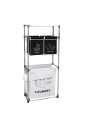 Laundry Hamper 3 Tier Laundry Sorter with 4 Removable Bags for Organizing Clothes, Laundry, Lights, Darks,Three hooks