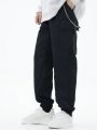 SHEIN Kids FANZEY Boys' (big) Flip Pocket Chain Decoration Pants