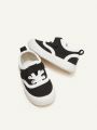 Cozy Cub Boys' Fashionable And Trendy Design Casual Sports Shoes For Autumn And Winter, Black